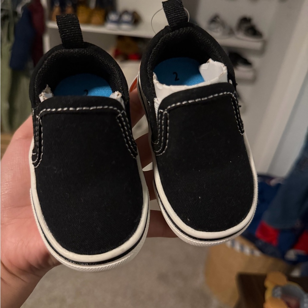🚫SOLD🚫Wonder Nation Black Baby Slip-On Sneakers